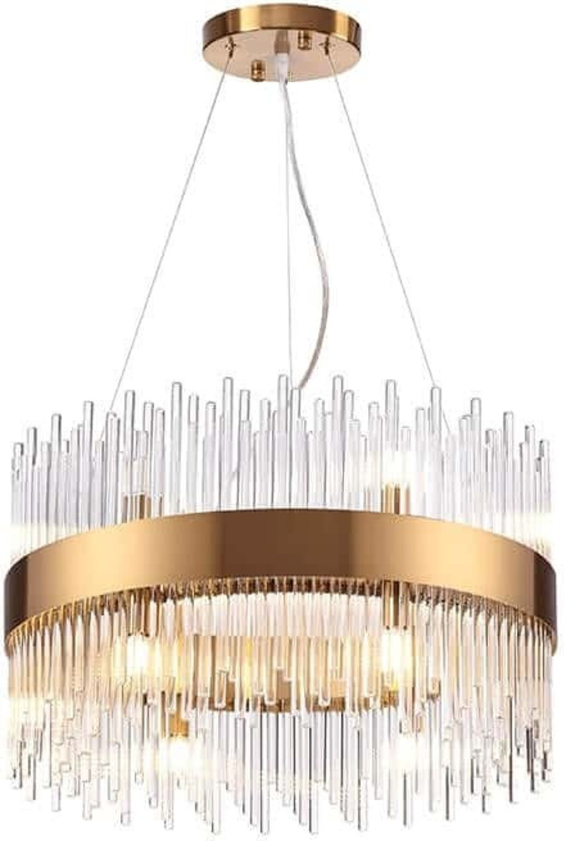 Φωτιστικά agiovlasitishome - ΣΗΜΑΝΤΙΚΟ: Σε περίπτωση διαφοράς τιμής από το κατάστημα ισχύει παντα και μόνο η τιμή του καταστήματος ACA Φωτιστικό Οροφής Δωδεκάφωτο Μέταλλο/Κρύσταλλο 'DYNA