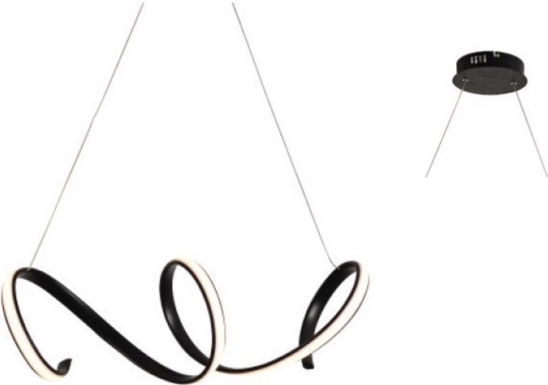 ACA Φωτιστικό Οροφής Αλουμίνιο 'CLEO' Μαύρο LED 64Χ22Χ120cm HM91LEDP64BK