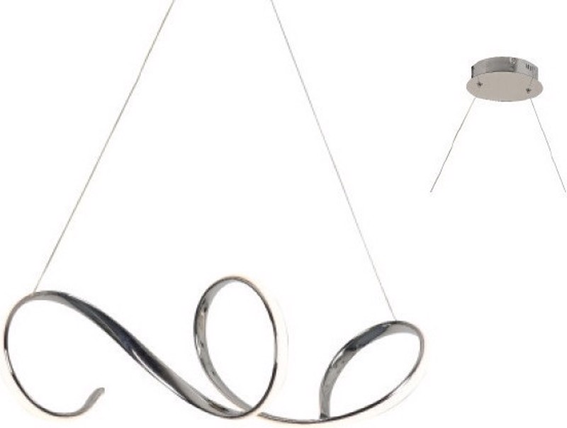 ACA Φωτιστικό Οροφής Αλουμίνιο 'CLEO' Χρώμιο LED 64Χ22Χ