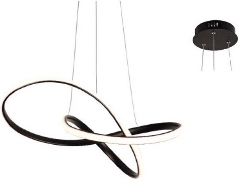 ACA Φωτιστικό Οροφής Αλουμίνιο 'GORDIUS' Μαύρο LED 48Χ44Χ120cm HM92LEDP48BK