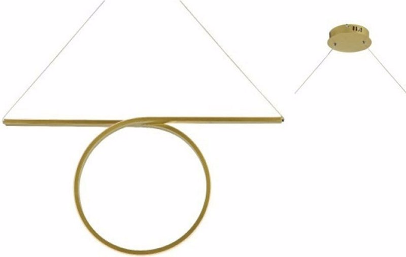 ACA Φωτιστικό Οροφής Αλουμίνιο 'ZERO' Χαλκός LED 88Χ17Χ