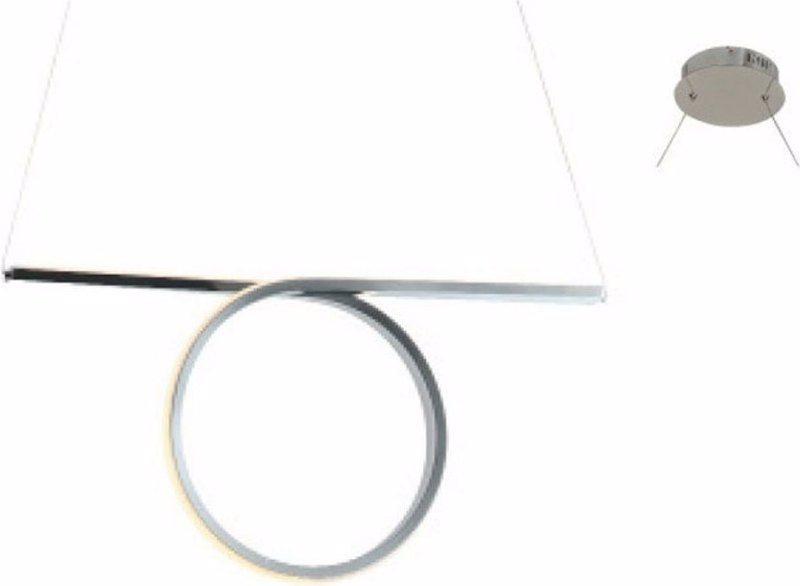 ACA Φωτιστικό Οροφής Αλουμίνιο 'ZERO' Χρώμιο LED 88Χ17Χ