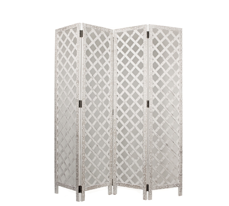 Έπιπλα Κρεβατοκάμαρας Agiovlasitishome - ΣΗΜΑΝΤΙΚΟ: Σε περίπτωση διαφοράς τιμής από το κατάστημα ισχύει παντα και μόνο η τιμή του καταστήματος Zaros Παραβάν Ξύλινο Λευκό 160X180cm HT501