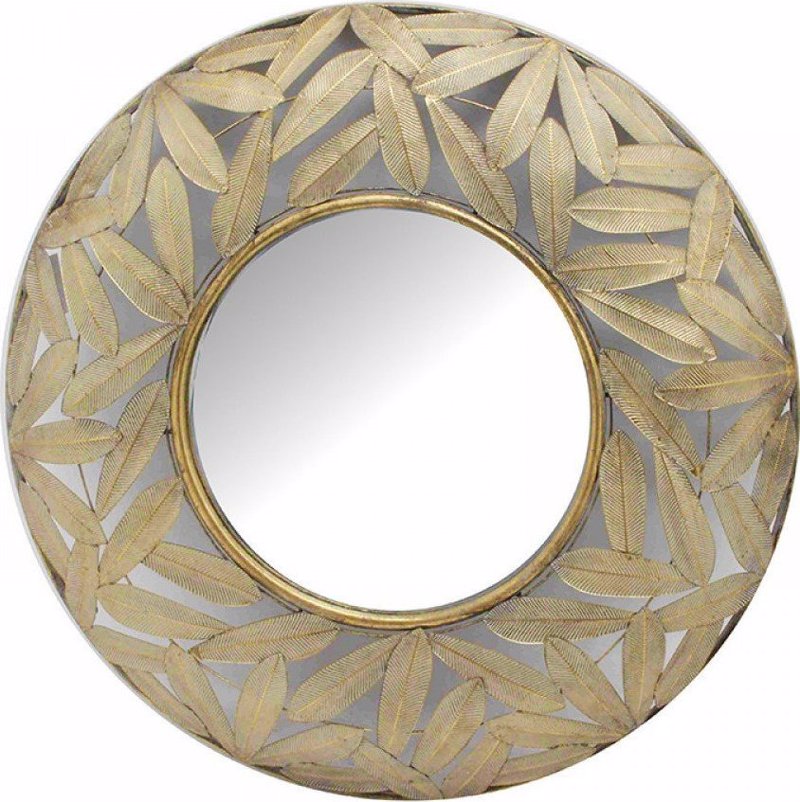 ZAROS ΚΑΘΡΕΠΤΗΣ ΜΕΤΑΛΛΙΚΟΣ ‘BAMBOO’ ΑΝΤΙΚΕ ΧΡΥΣΟ 80CM HT532