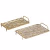Zaros Set ton 2 Diskos Metallikos Xrusos me Sxedio Papuro 41.5cm/48cm HT626