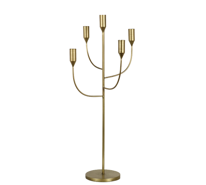 Zaros Kiropigo 5thesio Metalliko Xruso 19x19x57.5cm HT655