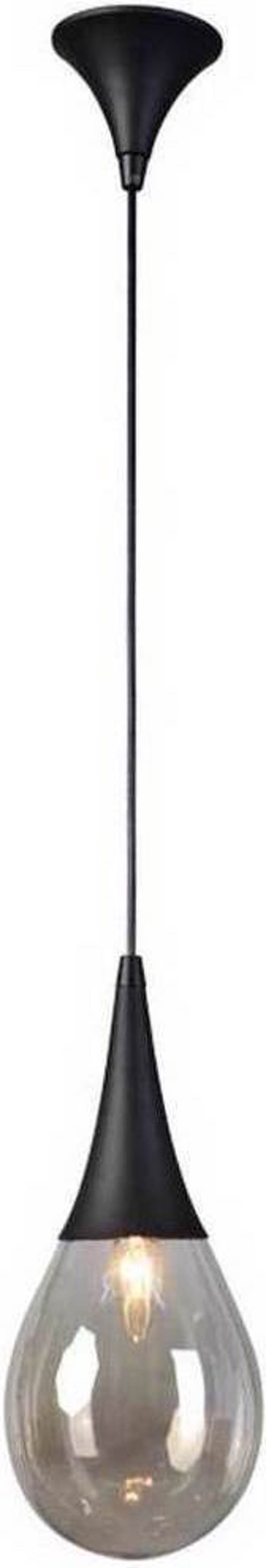 ACA Fotistiko Orofis Metalliko/Gyalino 'ATENA' Mavro/Meli E14 D16X120cm OD53421BK