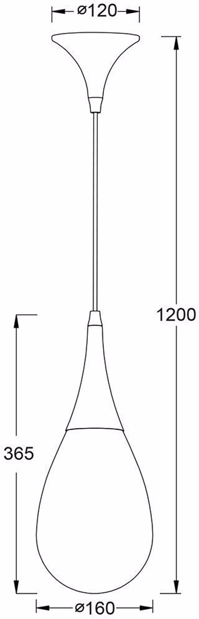 ACA Fotistiko Orofis Metalliko/Gyalino 'ATENA' Mavro/Meli E14 D16X120cm OD53421BK