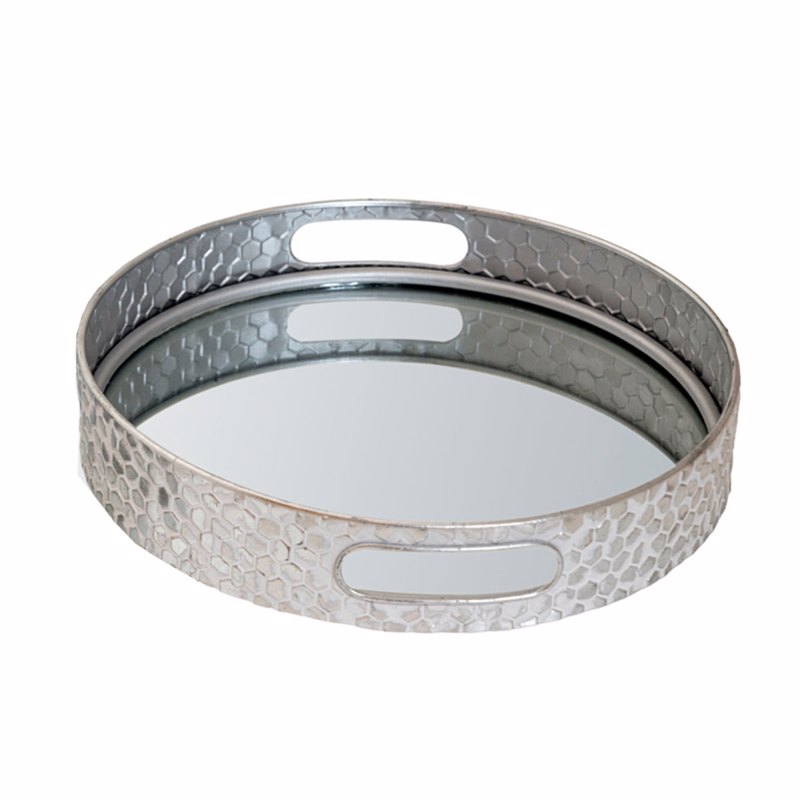 Zen Collection - ΣΗΜΑΝΤΙΚΟ: Σε περίπτωση διαφοράς τιμής από το κατάστημα ισχύει παντα και μόνο η τιμή του καταστήματος Zen Collection Δίσκος Μεταλλικός Ασημί/Λευκός Στρογγυλό