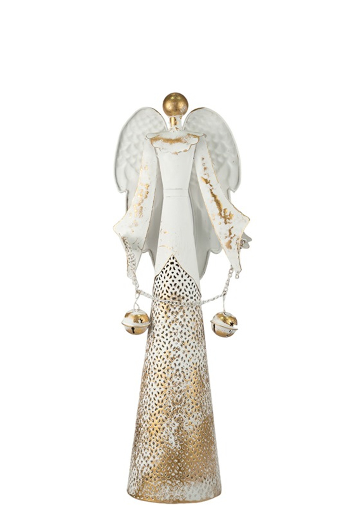 Zen Collection Metallikos Angelos Lefkos/Xrusos 18x11.2x46.5cm 50356