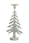Zen Collection Χριστουγεννιάτικο Δέντρο Μεταλλικό Κηροπήγιο Ασημί 25x13x52cm 50398 Zen Collection Xristougnniatiko Dentro Metalliko Kiropigo Asimi 25x13x52cm 50398