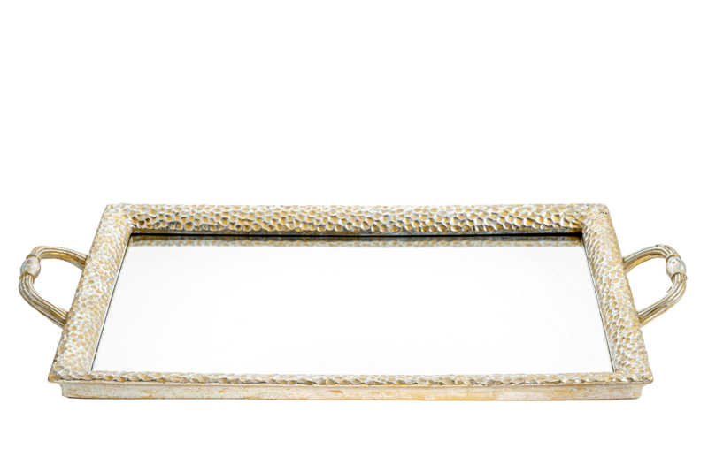 Zen Collection Δίσκος Σφυρήλατος Μεταλλικός Ασημί Ορθογ