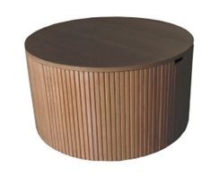 Zen Collection Τραπέζι σαλονιού ξύλινο στρογγυλό Φ70Χ36ΕΚ 49430