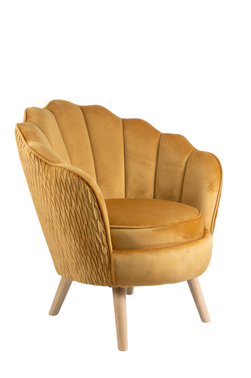 Zen Collection Πολυθρόνα Κοχύλι Χρυσαφί 289€