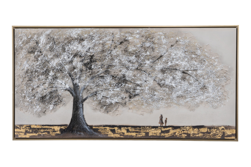 Zen Collection Πίνακας Ζωγραφικής με Κορνίζα Δέντρο 123×3.5x63cm 49472