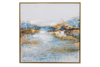 Zen Collection Pinakas Zogafikis se Kamba me Korniza me Ble/Xrusos 83x3.5x83cm 49494
