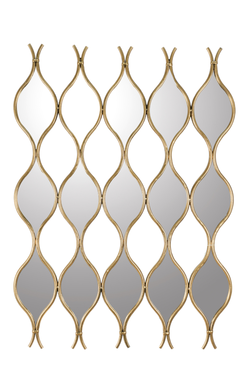 Zen Collection Μεταλλικός Καθρέπτης Χρυσός 74.5×2.5x102cm 49565