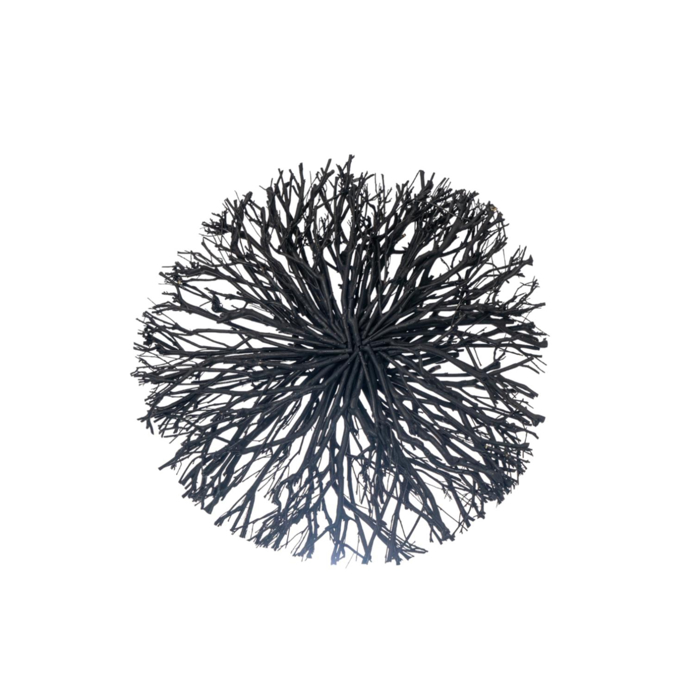 Zen Collection Diakosmitiko Kuklos Xulinos Mavros F60x10cm 49621