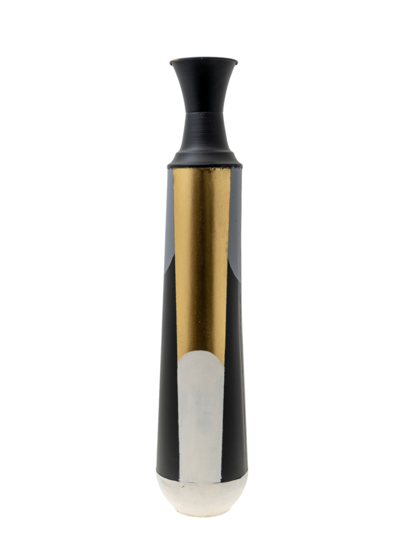 Zen Collection Βάζο Μεταλλικό Πολύχρωμο Παζλ Φ14.2x65cm