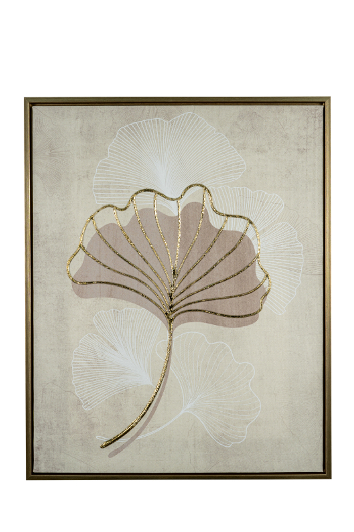 Zen Collection Pinakas me Korniza ''Fullo'' Xrusos-Mpez 40x2.5x50cm 49797