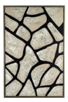 Zen Collection Pinakas Zogafikis me Korniza Sage Mavros/Asimi 60x3.8x90cm 49802