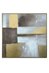 Zen Collection Pinakas Zogafikis me Gometrika Sxedia Bez/Xrusa 80x4x80cm 49804