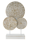 Zen Collection Diakosmitiko me Kuklous Lefkous/Xrusous me Basi 38.5x10.3x59cm 49915