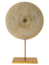 Zen Collection Diakosmitikos Kuklos Metallikos Lefkos/Xrusos me Basi 30.5x12x49.5cm 49917