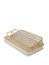 Zen Collection Set ton 2 Diskos Metallikos me Trupes Lefkos/Xrusos 52x24.5x9.2cm 49931