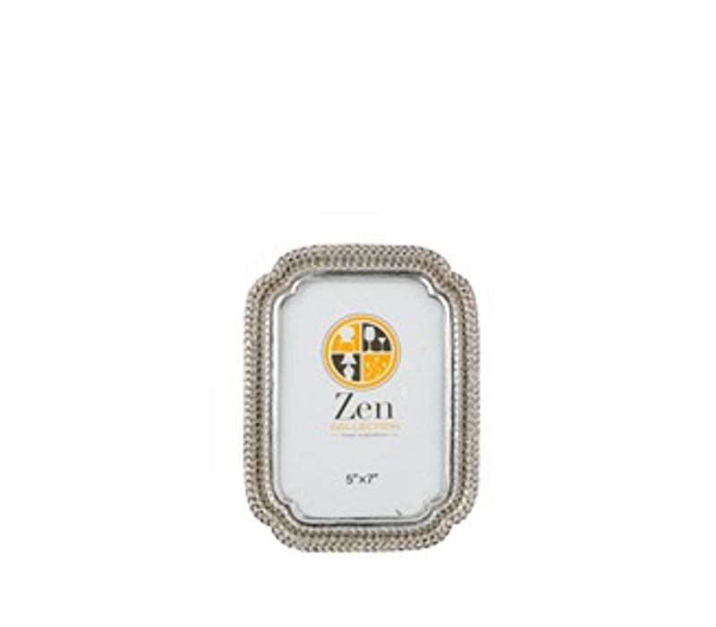 Zen Collection Κορνίζα Resin Πλεχτή Ασημί 13x18cm 50697