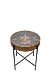 Zen Collection Trapezi Metalliko Roloi Xruso Mat me Mavro F51x57cm 51043
