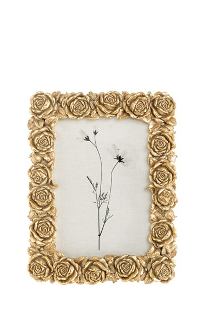 Zen Collection - ΣΗΜΑΝΤΙΚΟ: Σε περίπτωση διαφοράς τιμής από το κατάστημα ισχύει παντα και μόνο η τιμή του καταστήματος Zen Collection Κορνίζα (13x18cm) Resin Λουλούδια Χρυσή